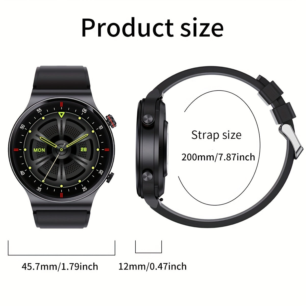 Smart Watch for Men Women Fitness Tracker Sleep Monitor Heart Rate AI Voice Control Touch Screen
