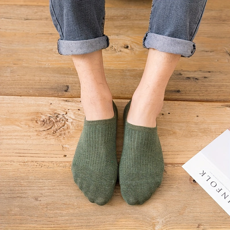 Men's Summer Short Socks 7 Pairs Breathable Sweat-Absorbing Non-Slip Boat Socks