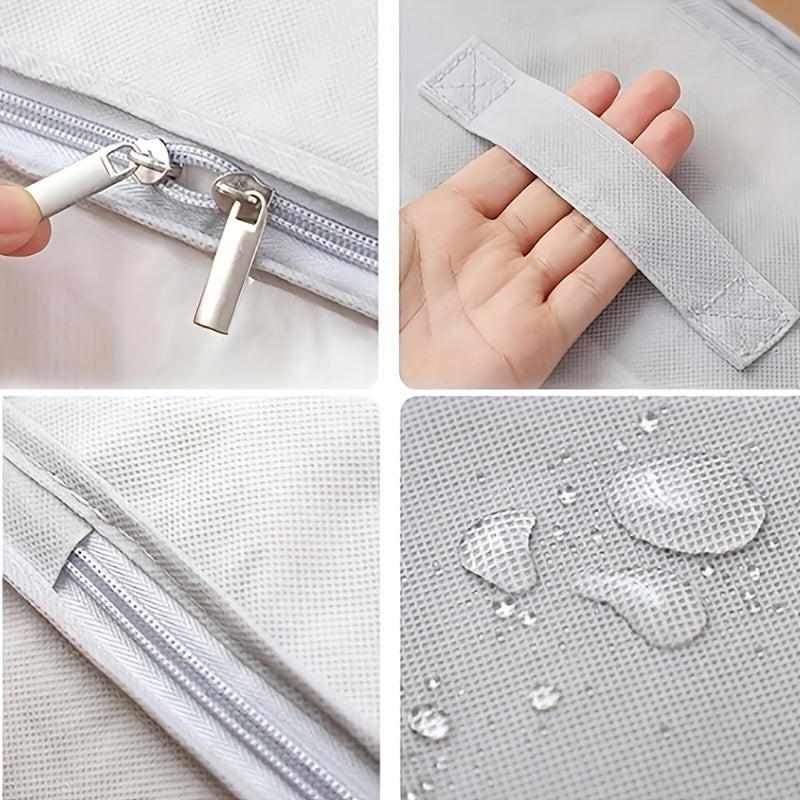 Kiyimlar va yostiq uchun katta suv o'tkazmaydigan saqlash sumkasi, yotoqxona, uy uchun zipli tashkilotchi