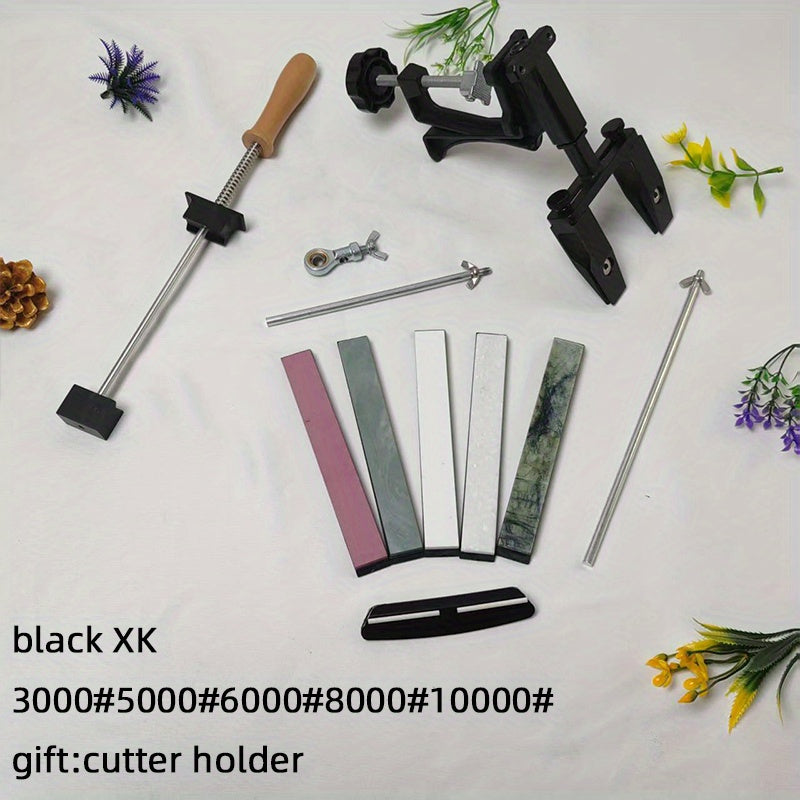 360° вращающийся точильный камень с фиксированным углом для быстрой заточки на кухне, прочный инструмент