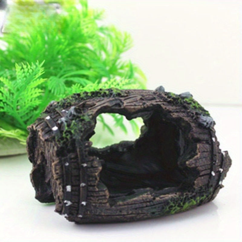 Resin Barrel Aquarium Decoration for Fish Tanks Durable Hand-Painted Underwater Decor