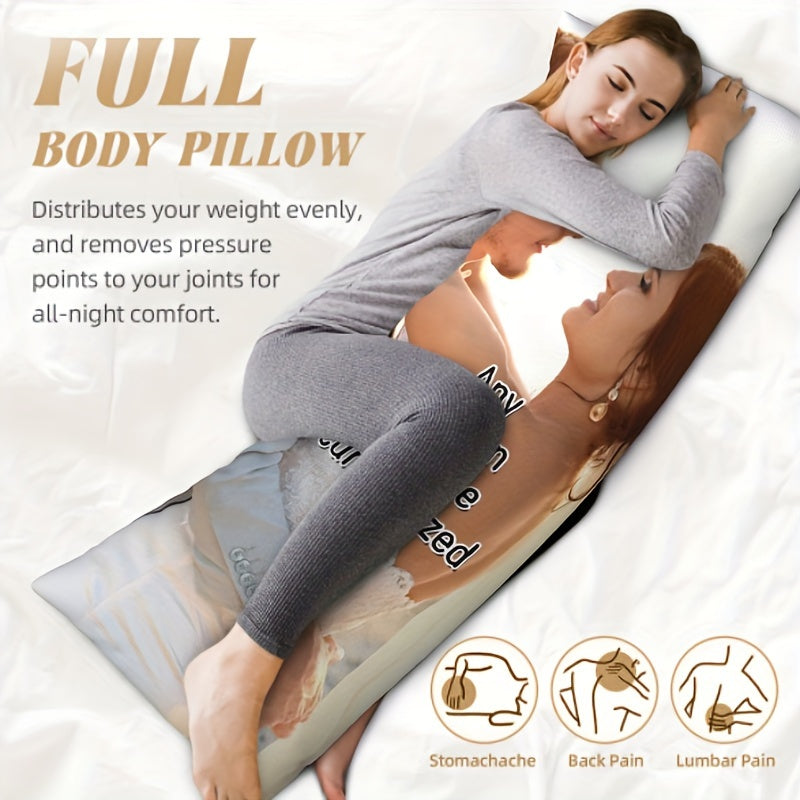 Photo Body Pillowcase Soft Cozy Double-Sided 50.8x137.16 cm Personalized Gift