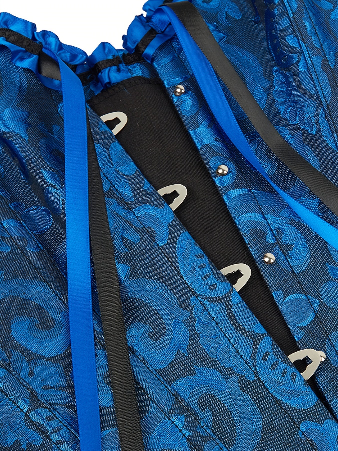 Top de corsé sin mangas para mujer con cordón, control de abdomen y detalle de volantes para bodas y eventos formales