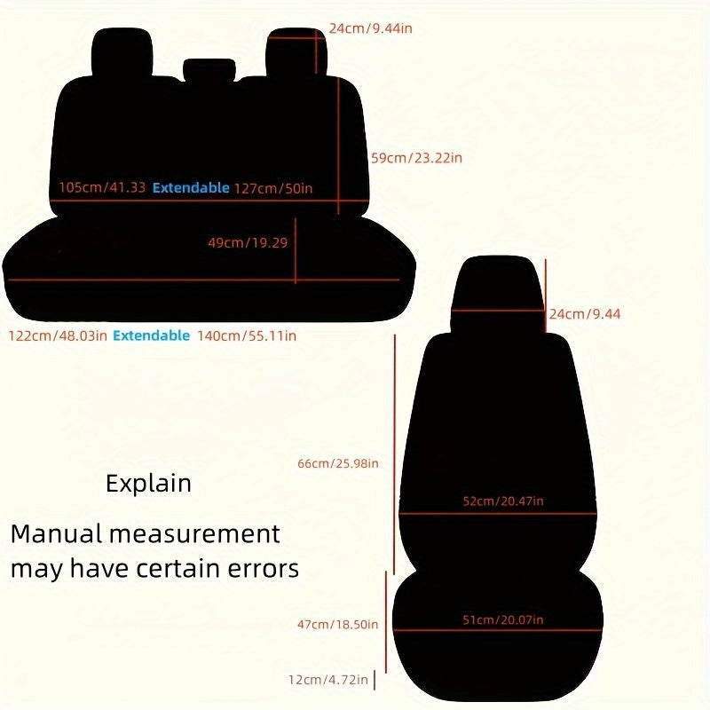 Universal Car Seat Cover for Five-Seater All-Season PU Leather