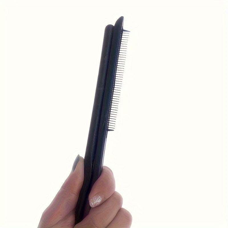 Unisex Adult Hair Styling V-Comb Kit with Straightening and Sectioning Clamp