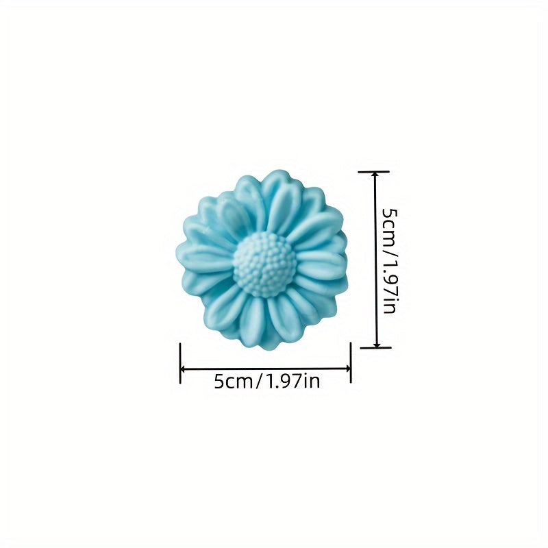 Set of 6 3D Flower Silicone Cake Molds for Jelly Pudding Candle Making