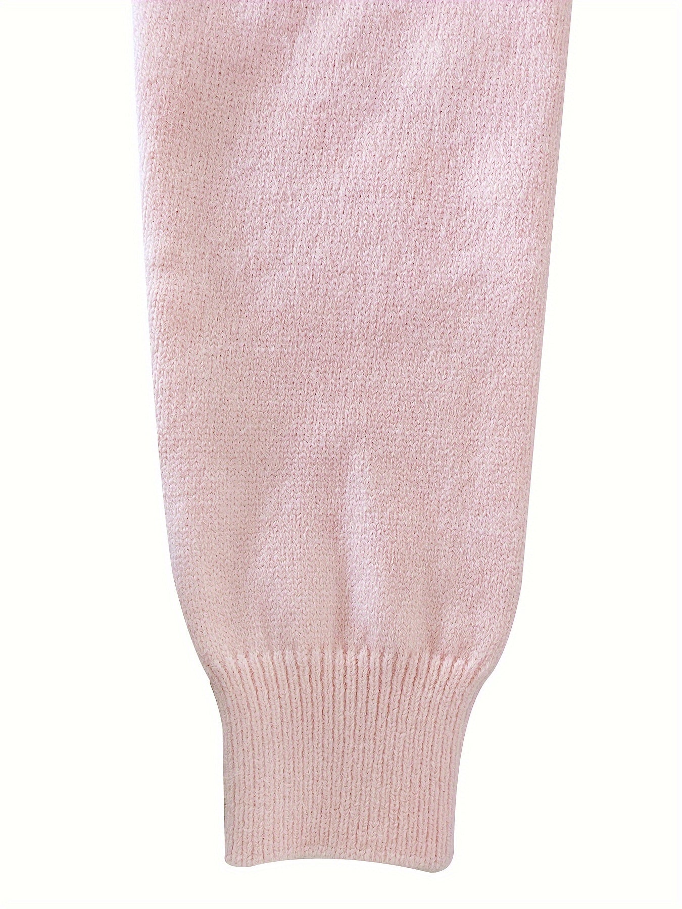 Plus Size Oversized Polyester Crewneck Sweater Casual Pullover All-Season Solid Color