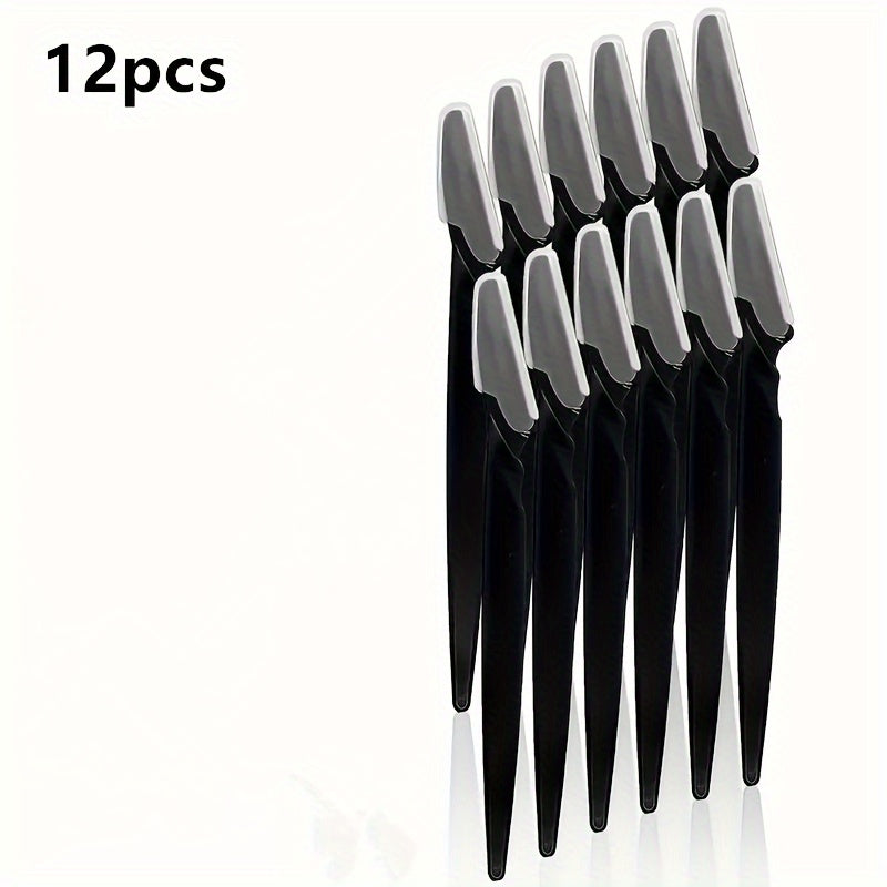Eyebrow Razor Set 6 or 12 Pieces for Women and Men with Protective Cover