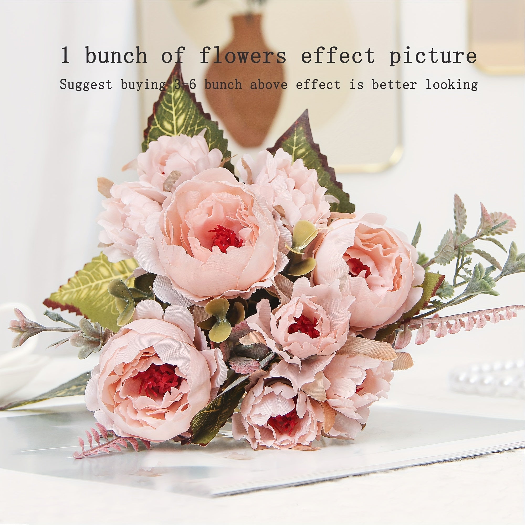 Искусственные букеты розовых пионов с несколькими головами, стеблями и различными применениями для дома, сада или мероприятий.