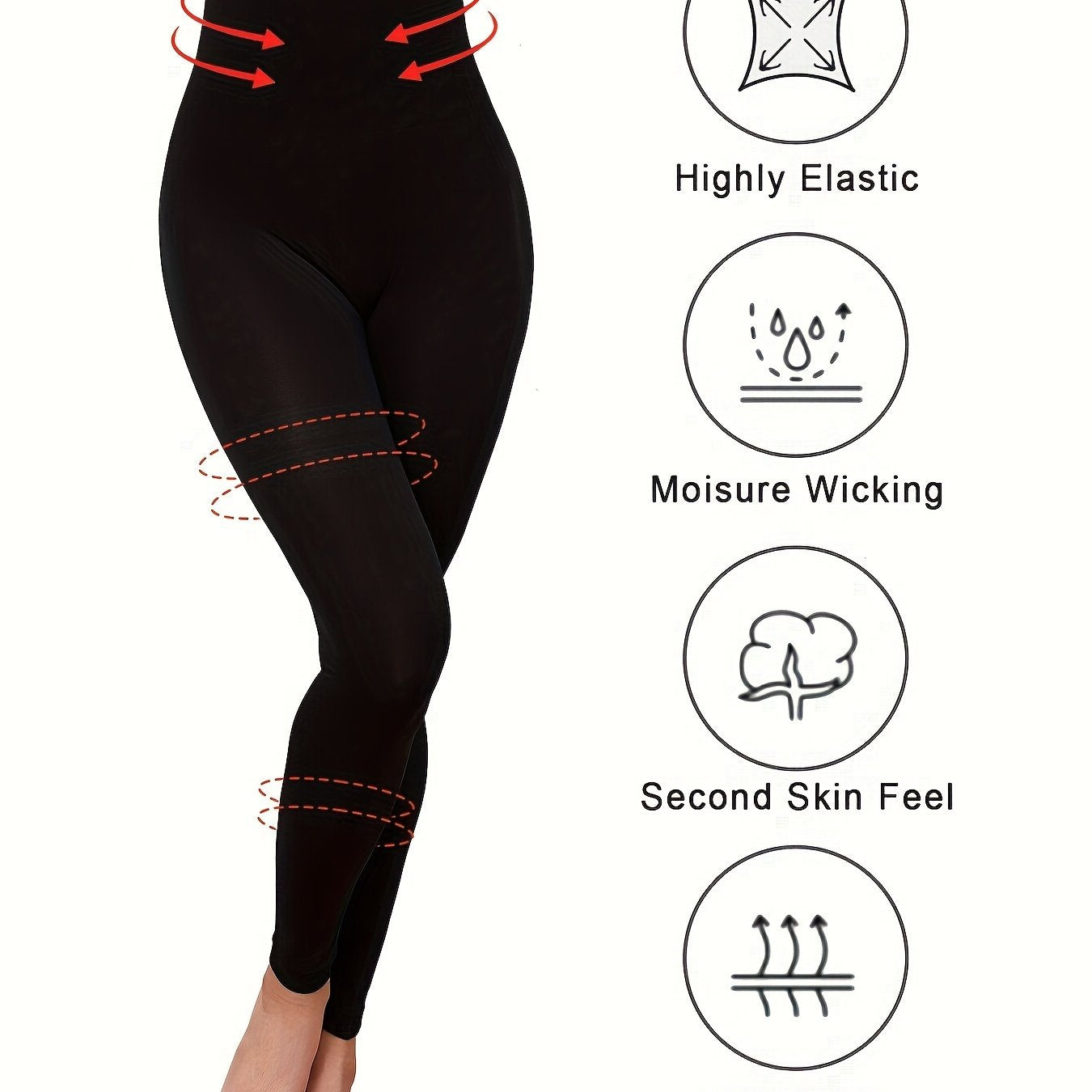 Women's High-Waist Shaping Leggings Tummy Control Moisture-Wicking Breathable Yoga Pants