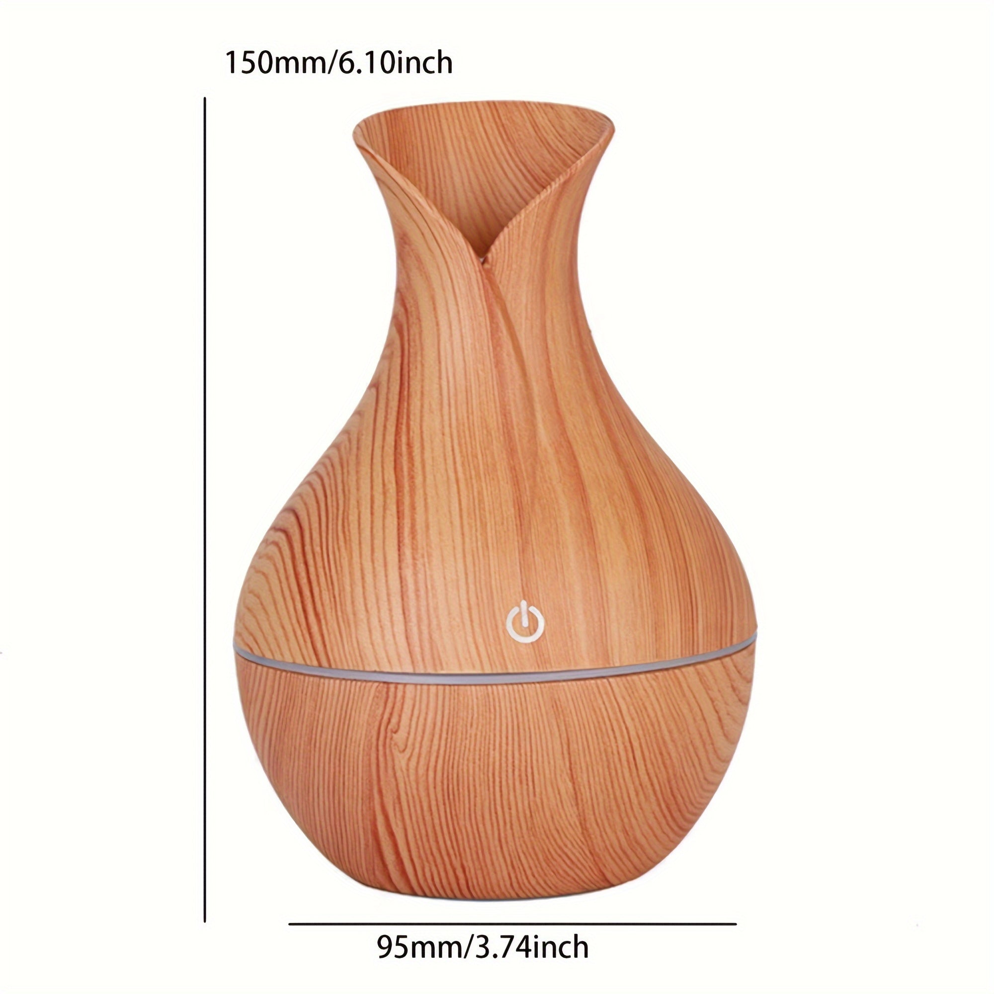 Elegant Wooden Essential Oil Diffuser with LED Night Light Aromatherapy Humidifier
