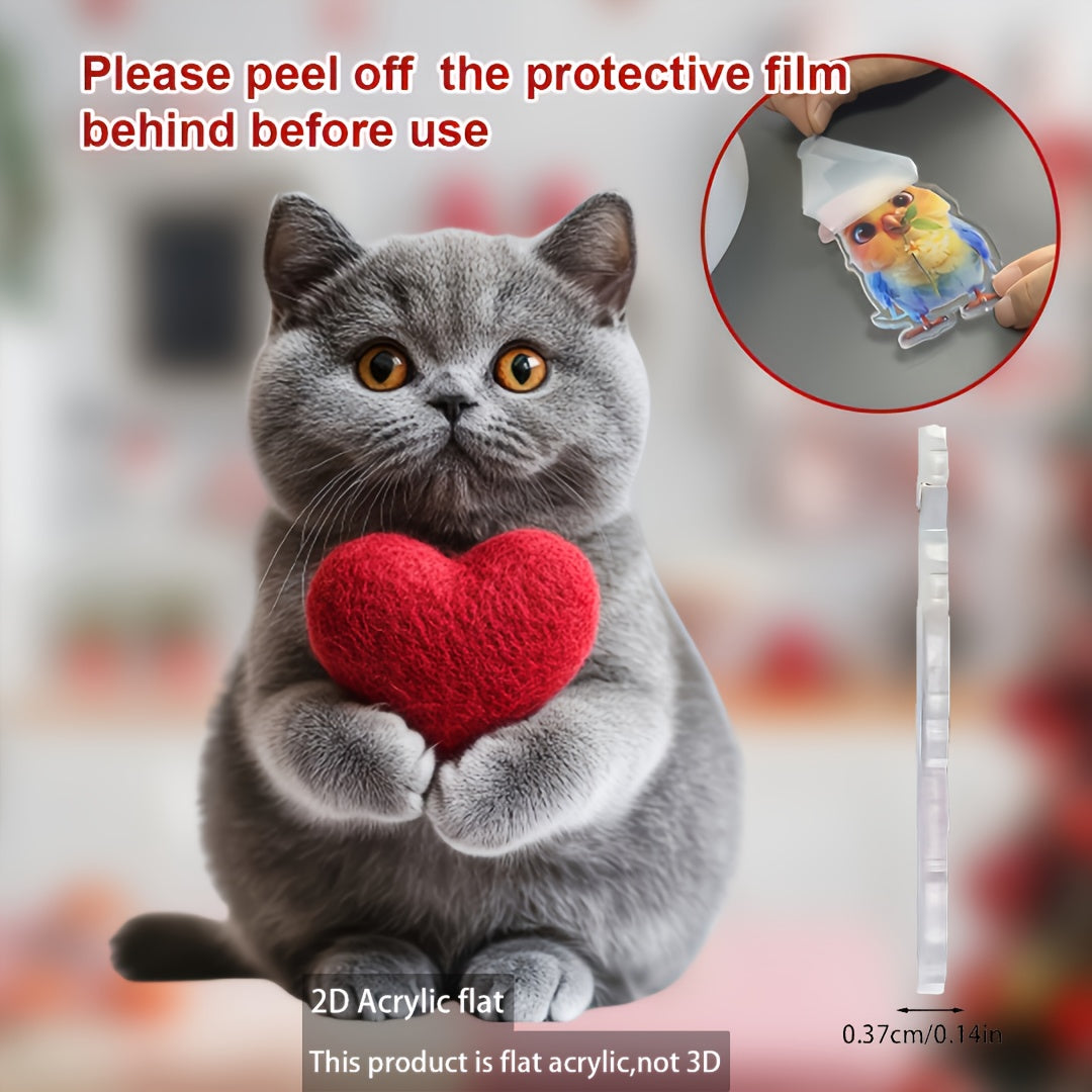 Милый 2D акриловый британский короткошерстный котенок брелок для автомобиля и интерьера