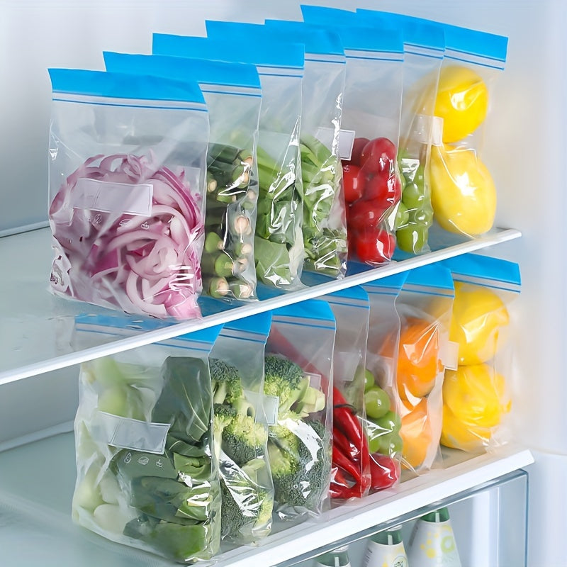 Food Storage Bags with Zippers, 15/25/30/70 Pieces, Keep Food Fresh and Organized