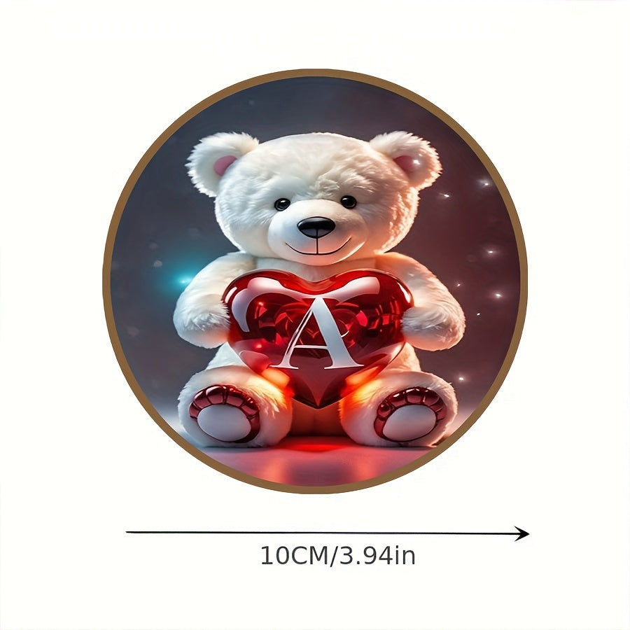 Animal Series Bear Alphabet Wooden Coaster for Drinks and Gifts