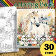 Adult Horse Coloring Book for Relaxation and Creativity, Intricate Designs, All Skill Levels