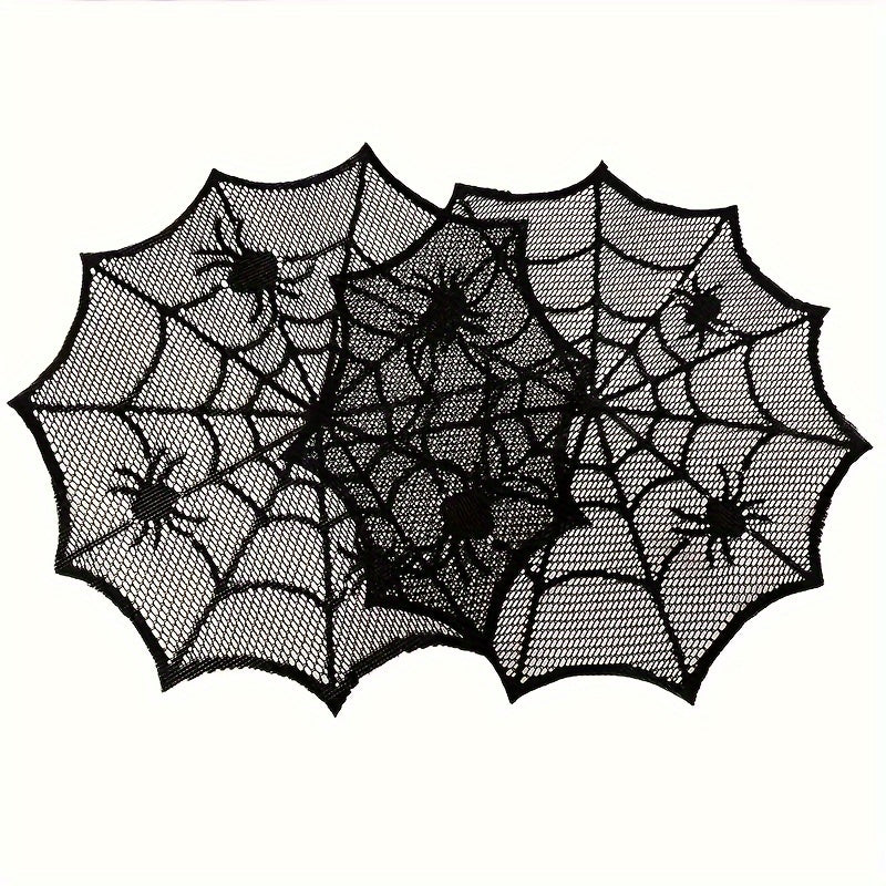 Qora tilla stol mato to'plami 1, 2, 4 yoki 8 ta Vintage polyester suv o'tkazmaydigan Xellouin stol bezaklari