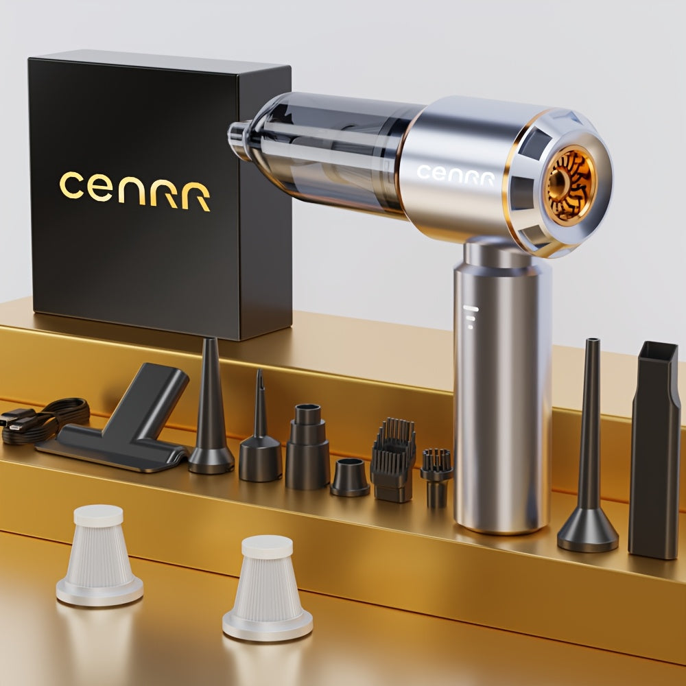 Портативный автомобильный пылесос с длительным временем работы и мощным всасыванием