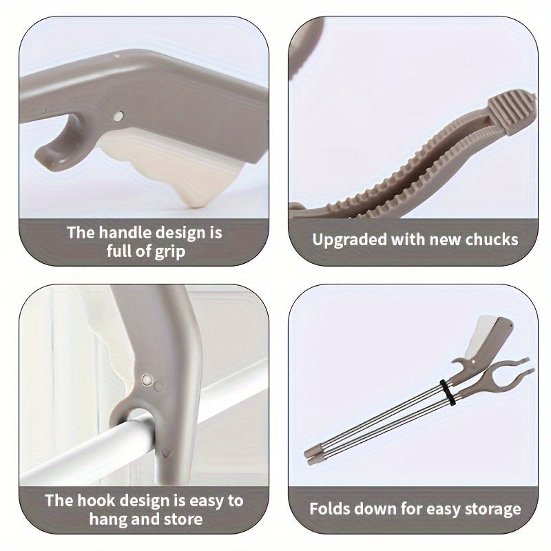 33-Inch Telescopic Reacher Tool with Comfort Grip for Household and Outdoor Use