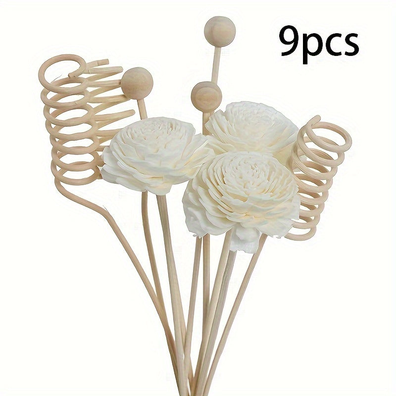 Conjunto de varitas de aromaterapia en varias cantidades para la relajación y el bienestar