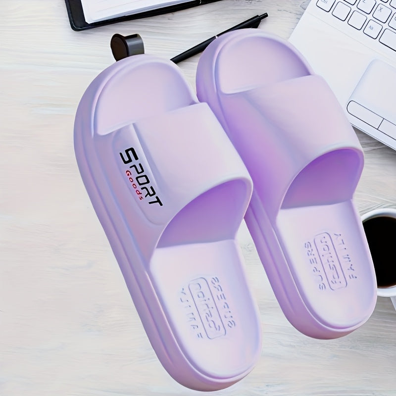 Unisex EVA Slides with Non-Slip Thick Sole and "SPORT" Print for Home Beach Outdoor