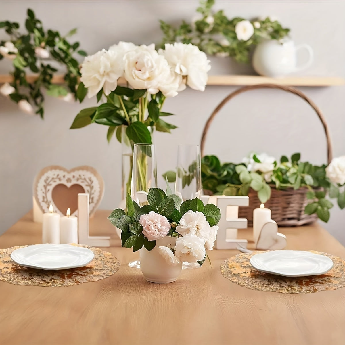 Gold Foil Mesh Round Placemats 33cm for Dining Weddings Parties Home Decor