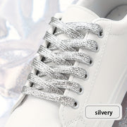 Unisex Iridescent Glitter Laces Flat Shoe Strings for Sneakers and Canvas