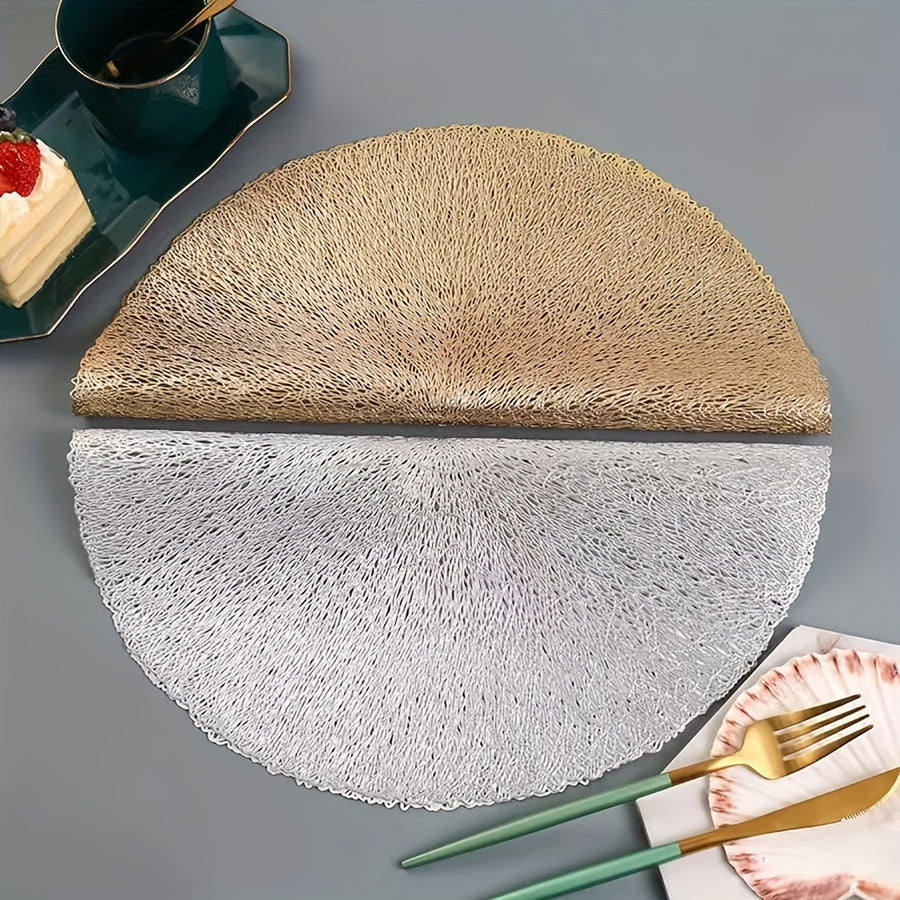 Minimalist Gold Circular Table Coaster Set for Home Decor