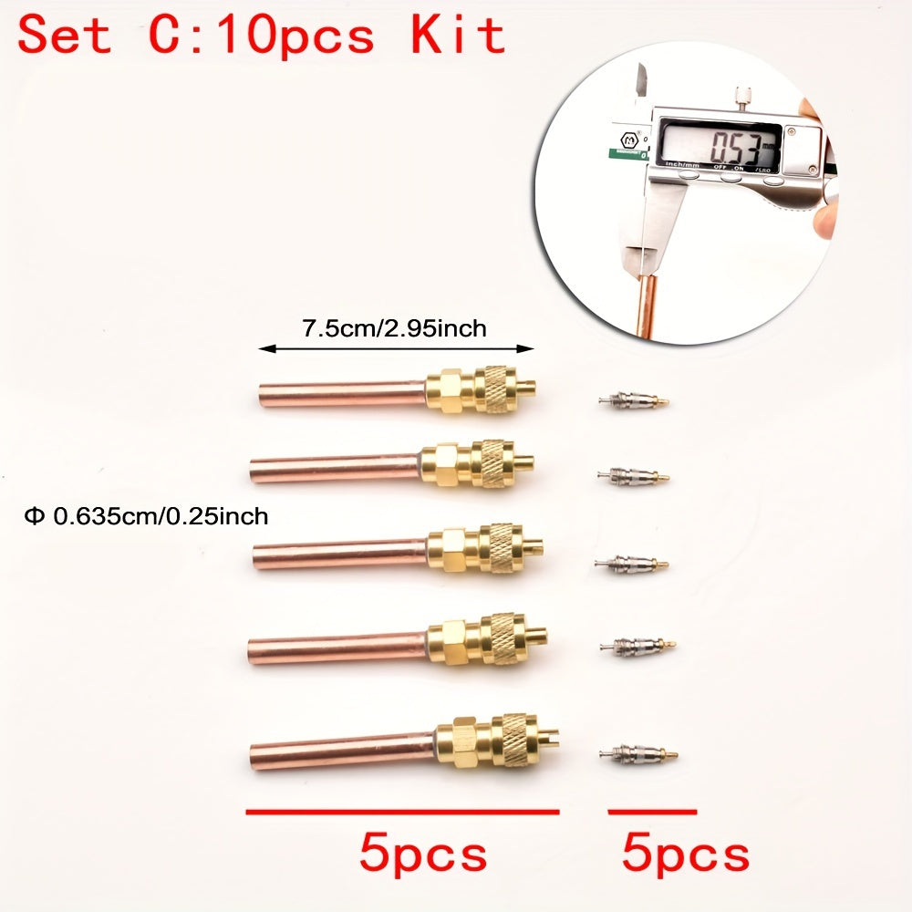 10-Donali 1/4-Inch kirish klapanlari va 5-Donali elektriksiz isitish va sovutish klapanlari to'plami