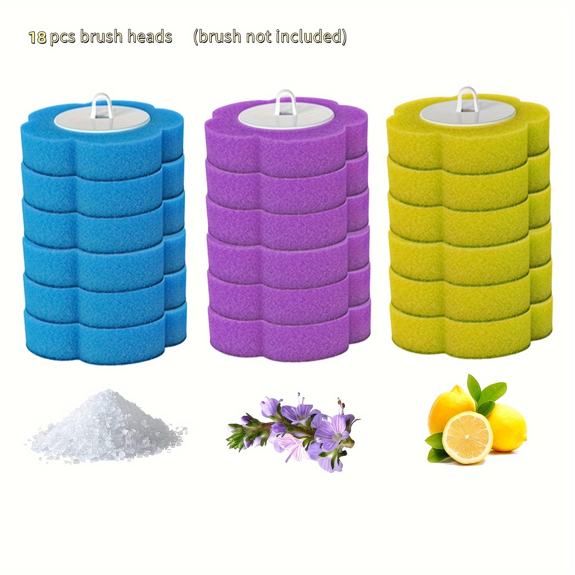 Replacement Toilet Brush Heads Multi-Pack for Manual Bathroom Cleaning