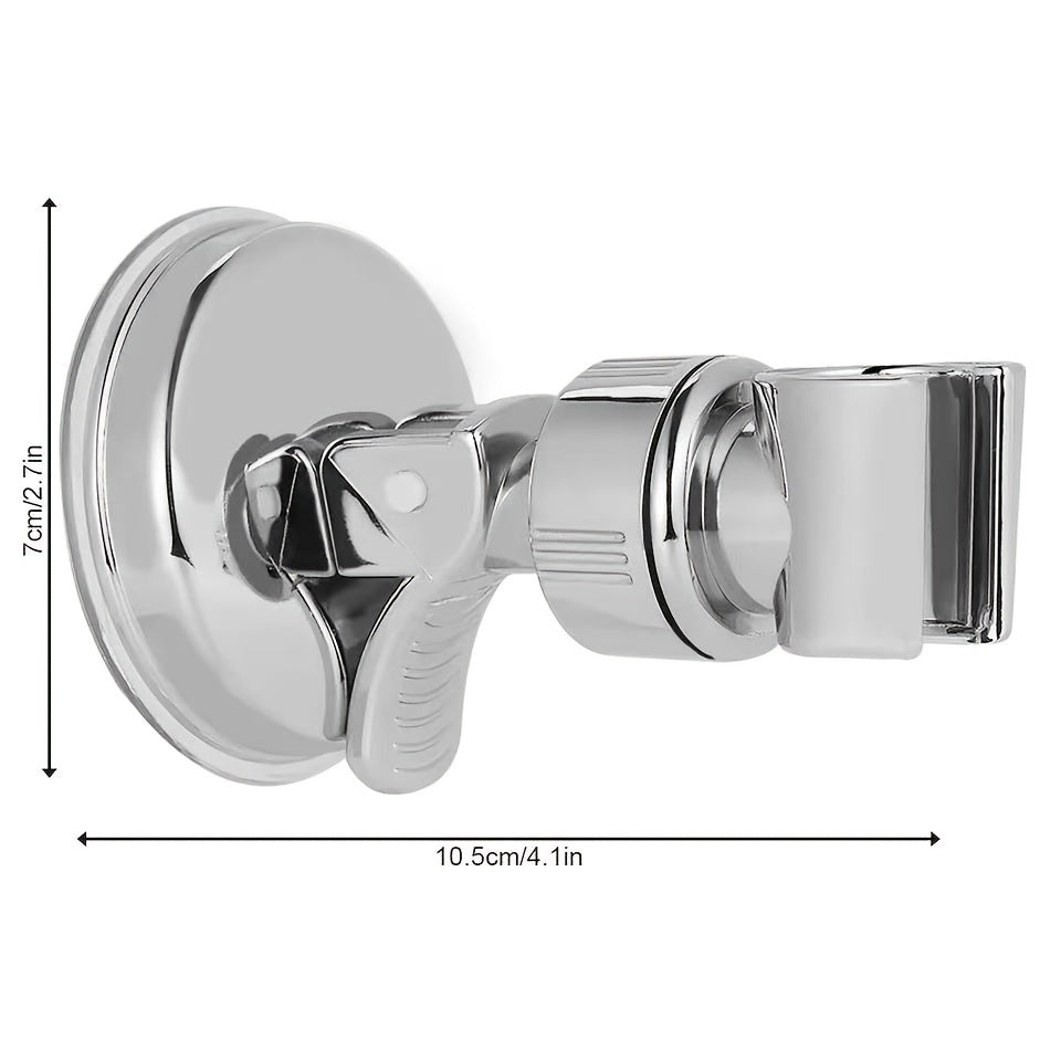 Shower Head Holder Chrome Suction Cup Mount for Bathrooms and RVs