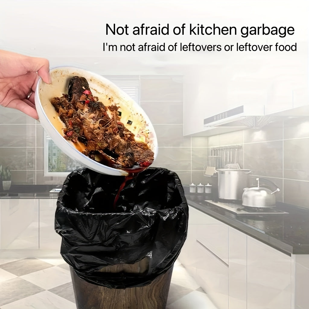 100-Pack Large Black Thick Polyethylene Trash Bags for Kitchen Bathroom and Living Room