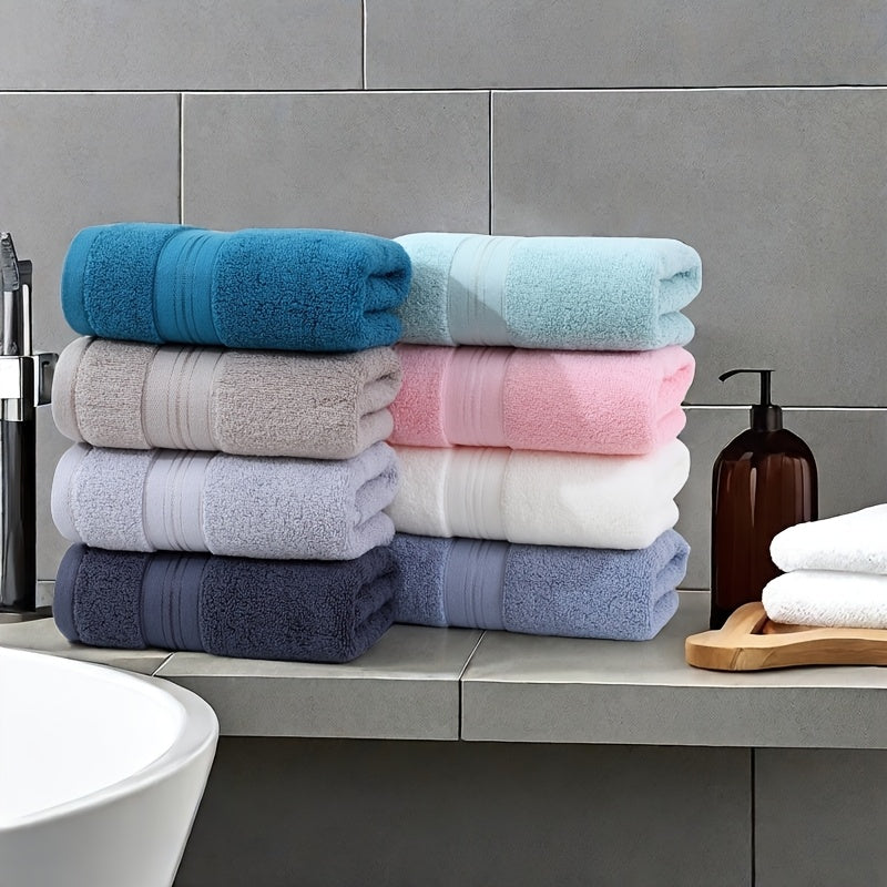 Juego de 2 toallas de baño de algodón 70x140cm de secado rápido y absorbentes con rayas para hogar, hotel, spa