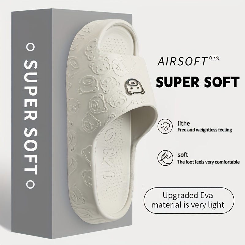 Unisex EVA Non-Slip Sandals Minimalist Striped Design for Home Beach