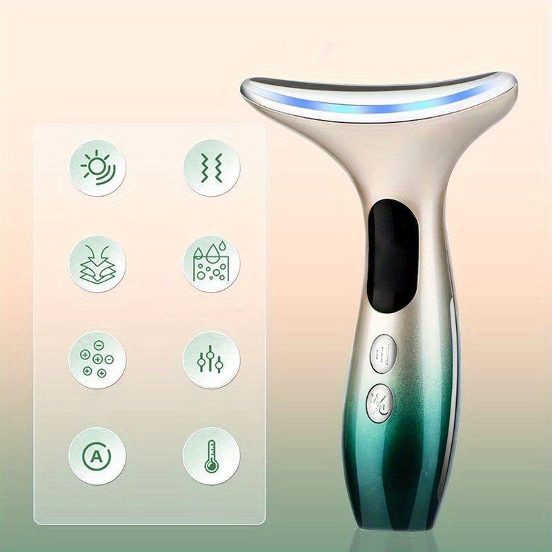 Facial Massager with LED Display USB Rechargeable Adjustable Intensity Multi-Functional Skincare Tool for Her