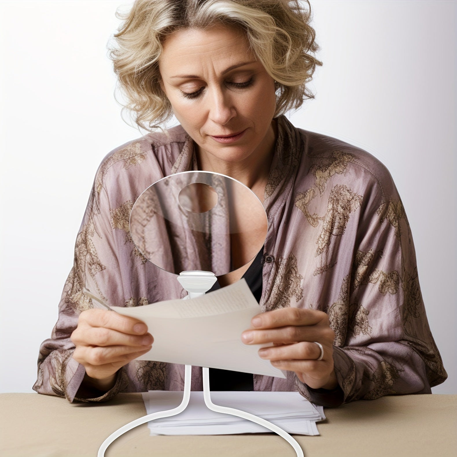 Lupa de lectura grande para personas mayores con aumento de 5X y 10X