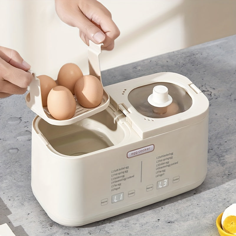 Регулируемый белый пароварка для яиц с большой емкостью и множеством настроек вкуса