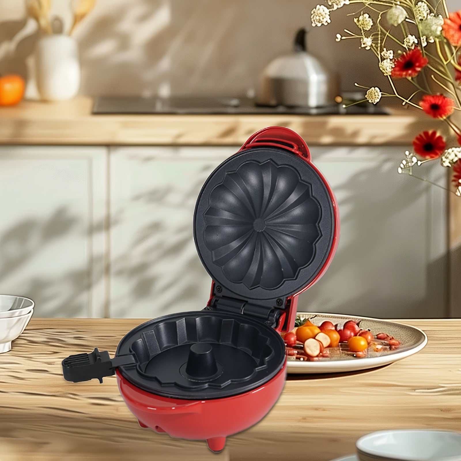 Pequeña máquina eléctrica de desayuno para cocina, para gofres y sándwiches