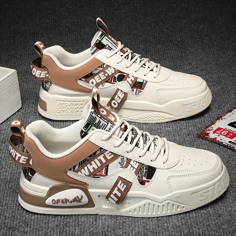 Мужские повседневные кроссовки на шнуровке с платформой, противоскользящие, удобные, всесезонные