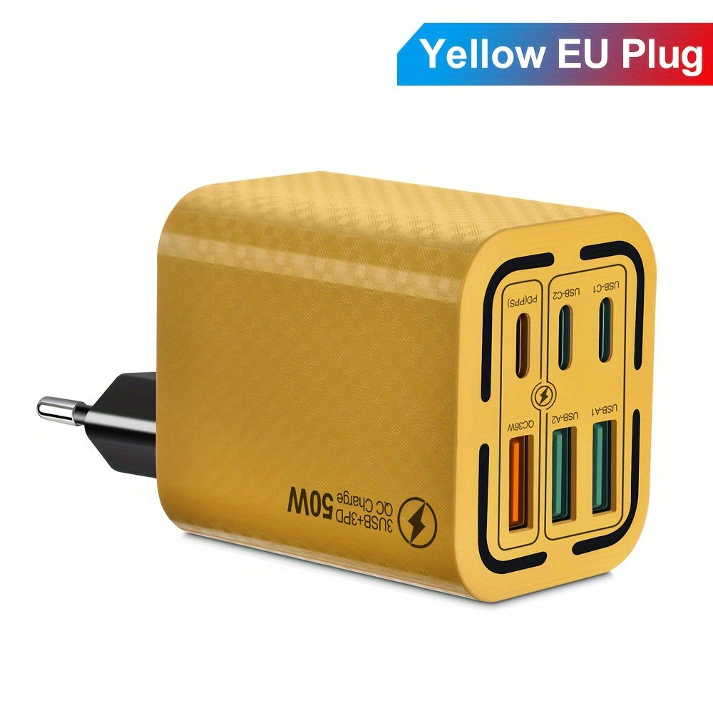 50W USB-C devor zaryadlagichi Yevropa standarti tez zaryadlash sayohat uchun mos iPhone Samsung uchun