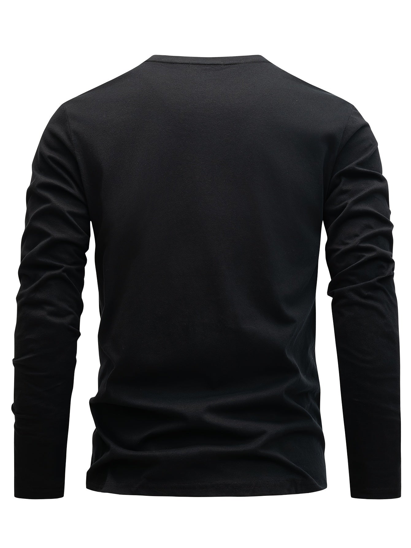 Men's Long Sleeve Cotton T-Shirts Casual Spring Fall Breathable Comfortable Set of 3