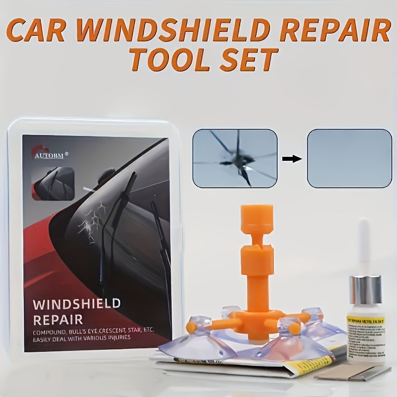 Complete Windshield Repair Kit for Auto Glass Crack Fix DIY