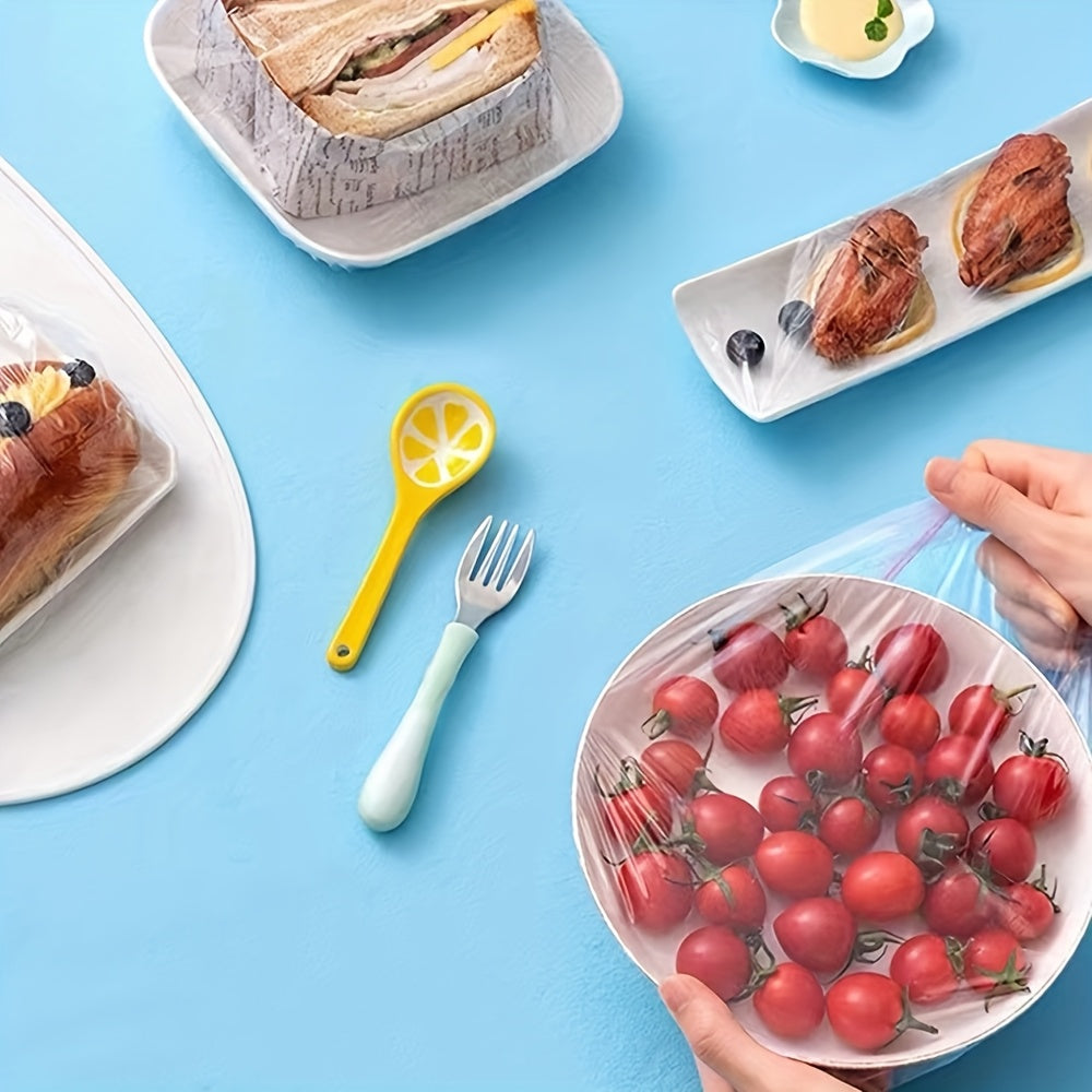 Disposable Plastic Food Storage Bags White Self-Sealing 100 300 500pcs Kitchen Picnic BBQ