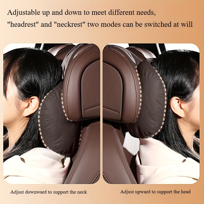 2pcs Soft Breathable Car Headrests Adjustable Neck Support Comfort Accessories