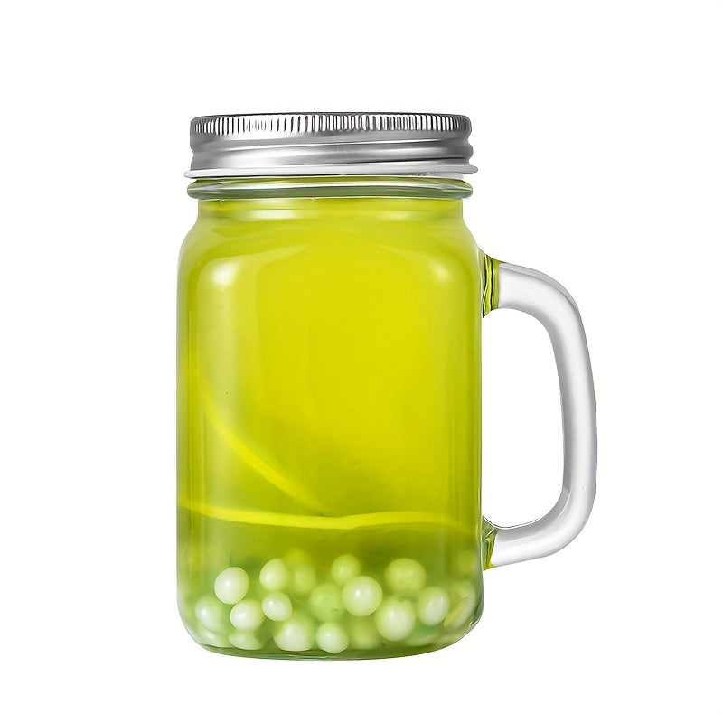 Set of 6 Clear Glass Mini Mason Jar Shot Glasses with Handles 40ml for Coffee Milk