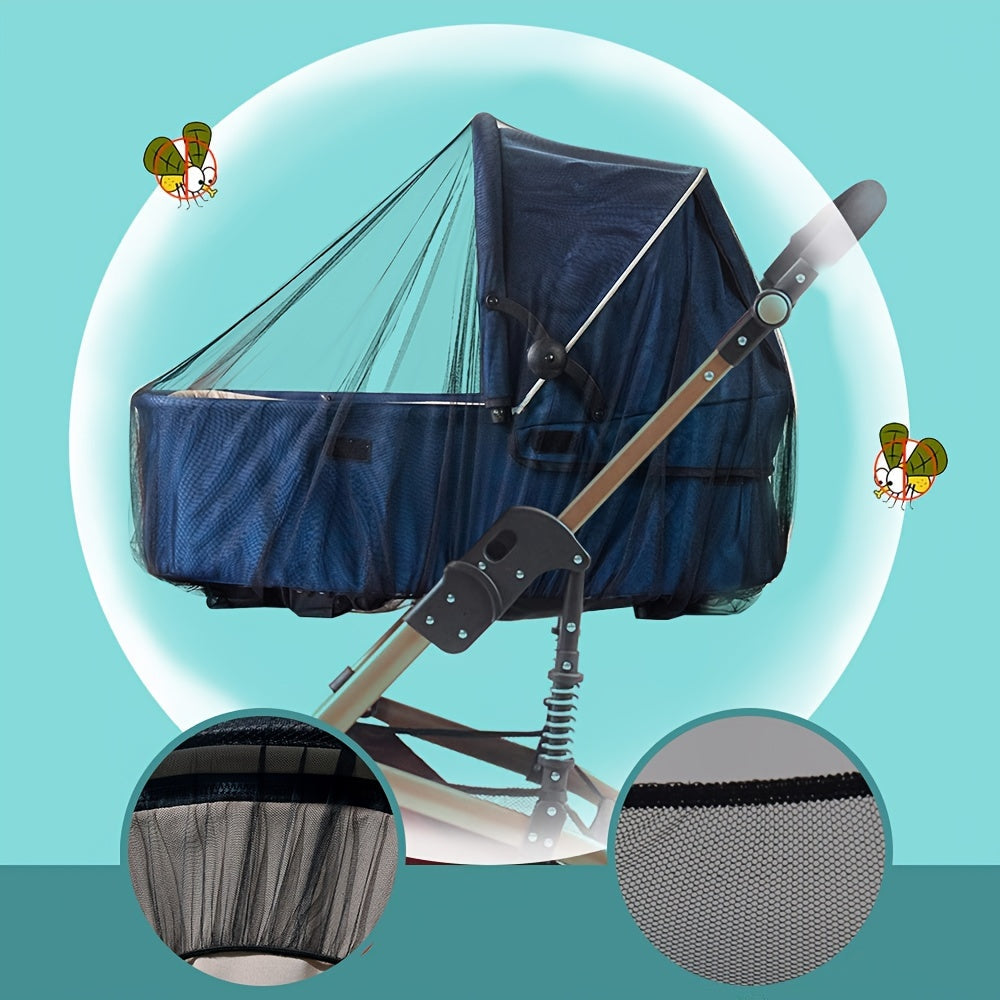 Mosquitera negra para cochecitos, cunas y parques infantiles, lavable a máquina, patrón geométrico