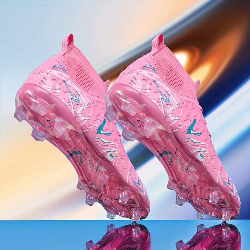 Boys Soccer Cleats All-Season Low Top Rubber Sole Lace Up Sports Training