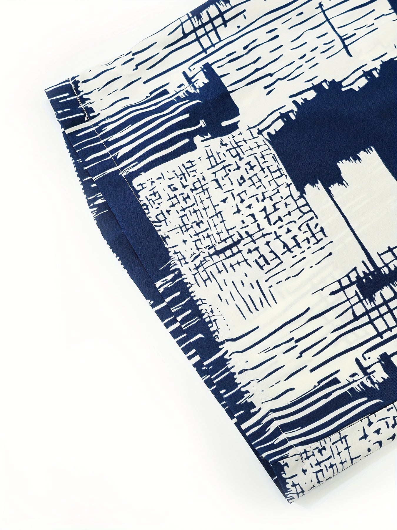 Шорты для женщин больших размеров с абстрактным принтом морской волны и белым цветом, повседневные, с шнурком