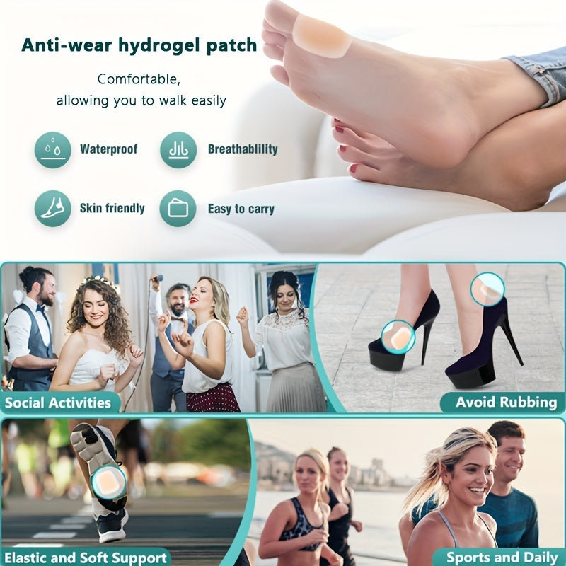 Unisex Silikon Gidrogel Blister Yostiqlari 5 ta paket Anti-Friction Oyoq parvarishi