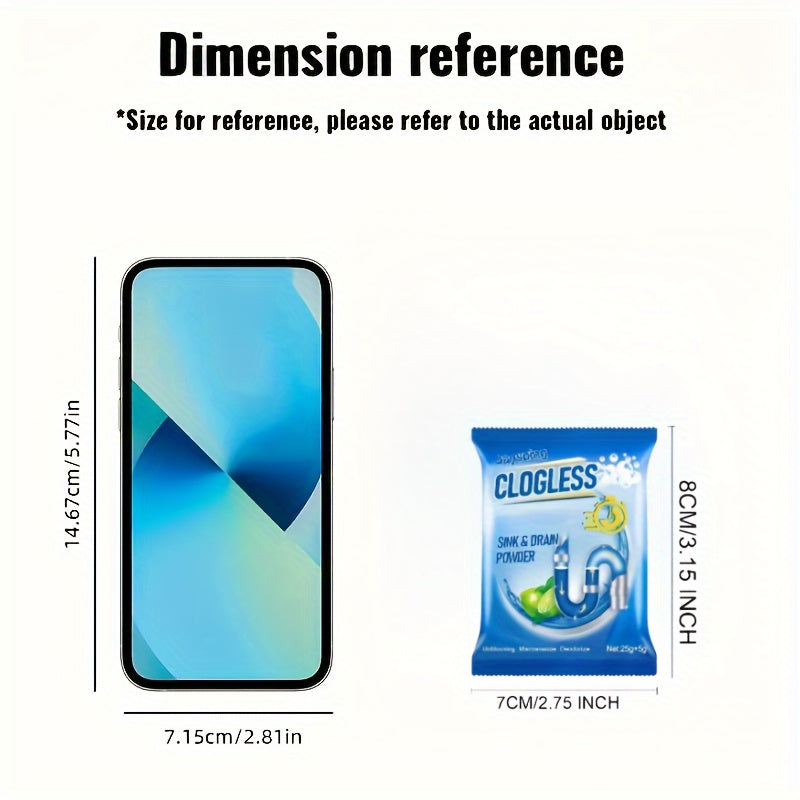 3/6/10 Piezas Desatascador en Polvo para Drenaje de Fregadero sin Zapata para Cocina y Baño
