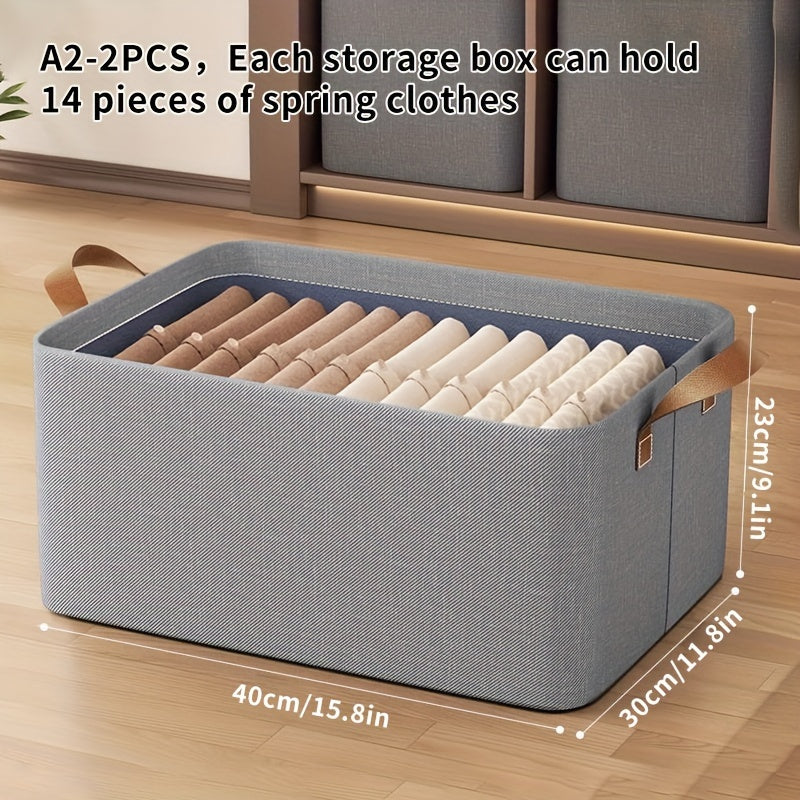 Collapsible Fabric Storage Bins with Metal Frames for Clothes and Toys